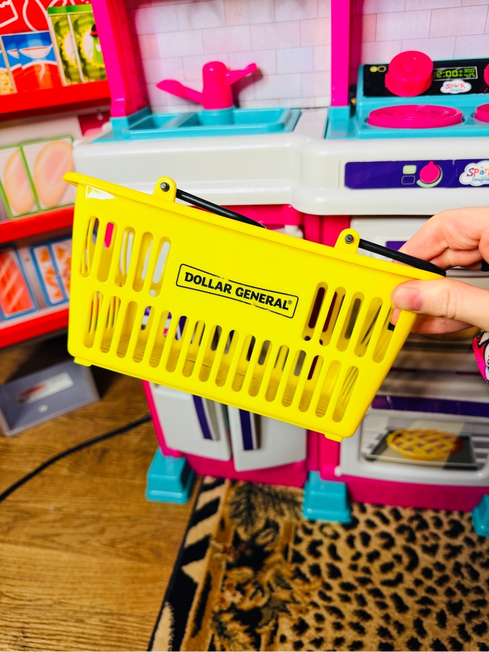 Dollar General Yellow Kids Play Shopping Basket